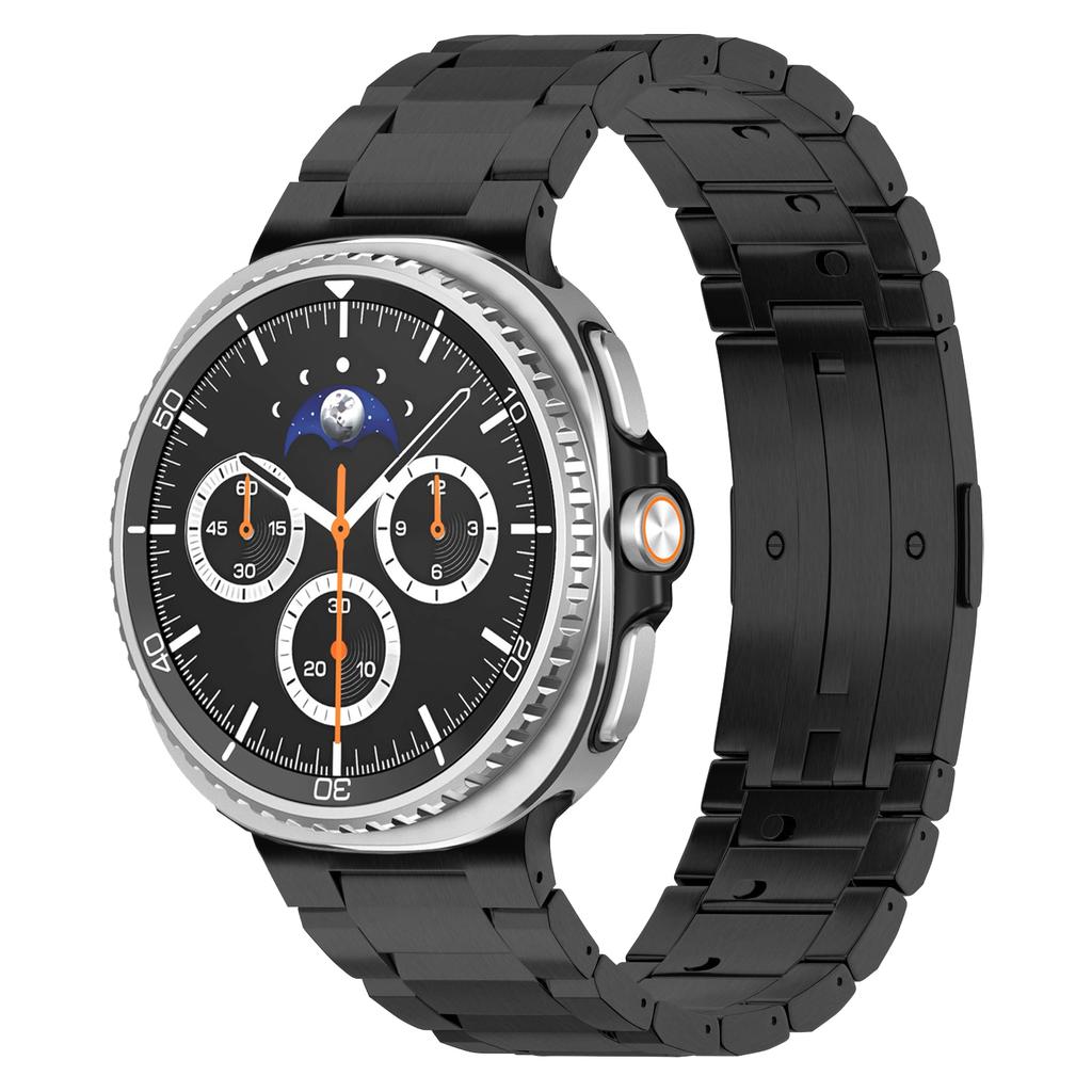 Cinturino in Metallo Titanio Senza Spazi per Samsung Galaxy Watch 8 Classic 46mm/44mm 40mm Cinturino Bracciale, Lunghezza Regolabile Rapida (Nessun attrezzo)