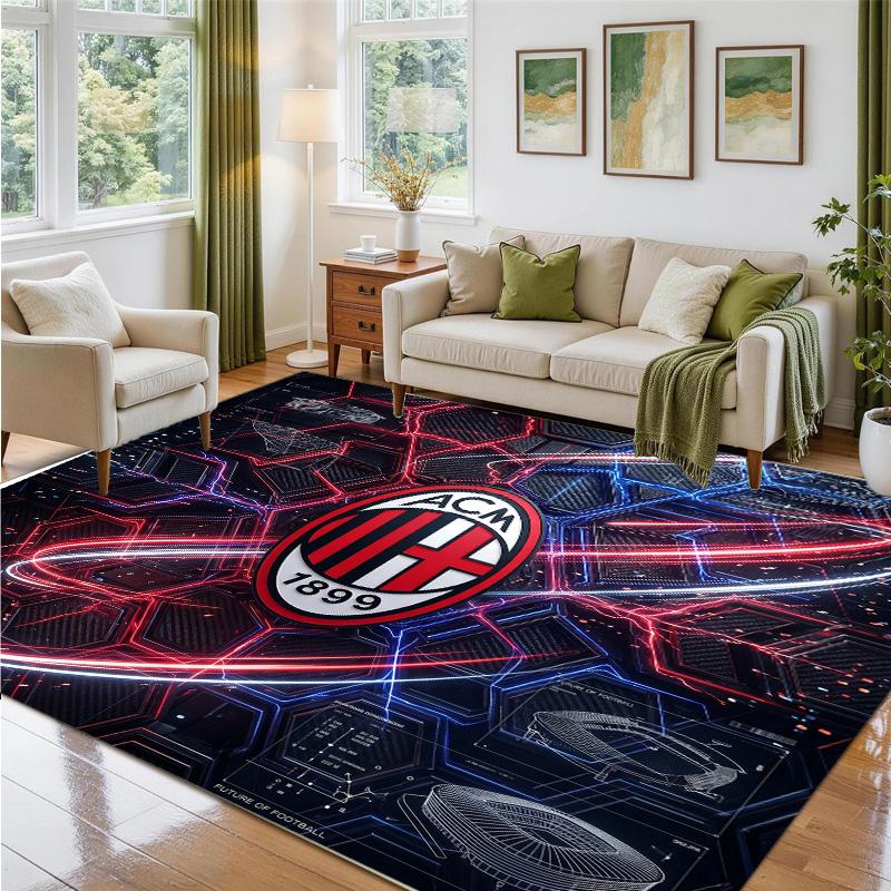 AC Milan Design Crystal Velvet Rug Soft Decorative Mat for Bedroom Entrance