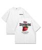 ORIGINALDAY Strawberry Graphic Oversized Short Sleeve T-Shirt White