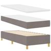 Box Spring Bed with Mattress and Adjustable Headboard Taupe 80 x 200 cm Fabric