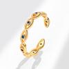 Unique Demon Eye Open Ring Trendy Blue Zircon Ring Silver Turkish Ring  Fashion