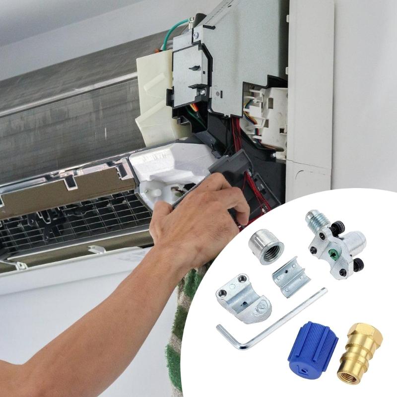 Retrofits Valves with Dust Covers Convert Piercing Tap Valves Line Tap Valves Kit for HVAC Systems R22 R12 R134A