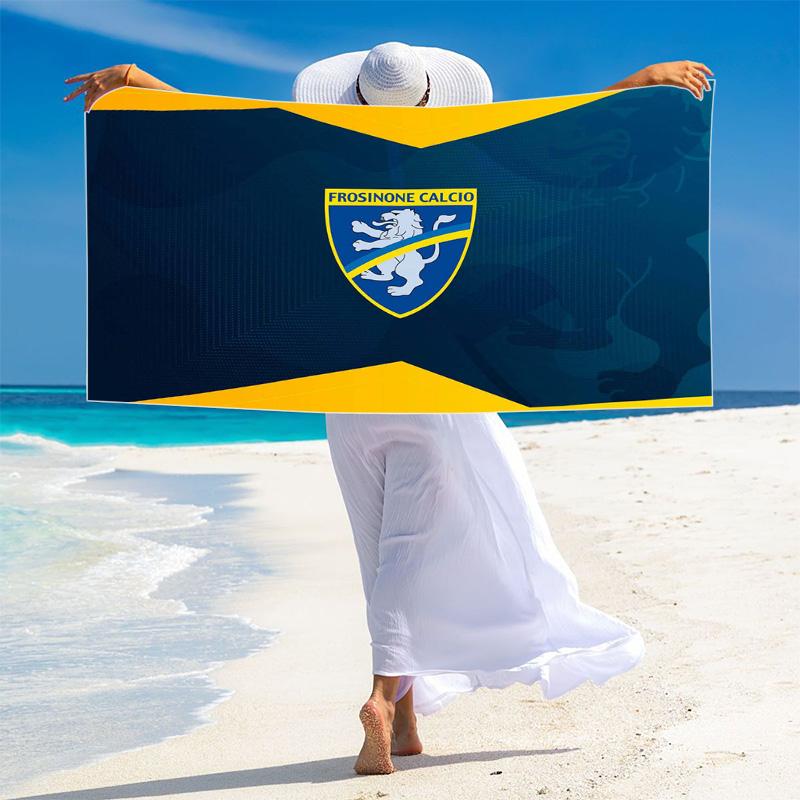 Frosinone Calcio Print Beach Towel, Large Soft Quick Dry Towel for Beach Camping Swimming