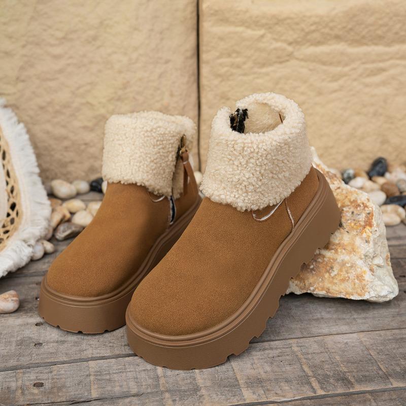 

Модные женские балетки на платформе, короткие ботинки 2025, новая зимняя замшевая классическая обувь, женские модные уютные ботильоны, повседневные женские кроссовки 35