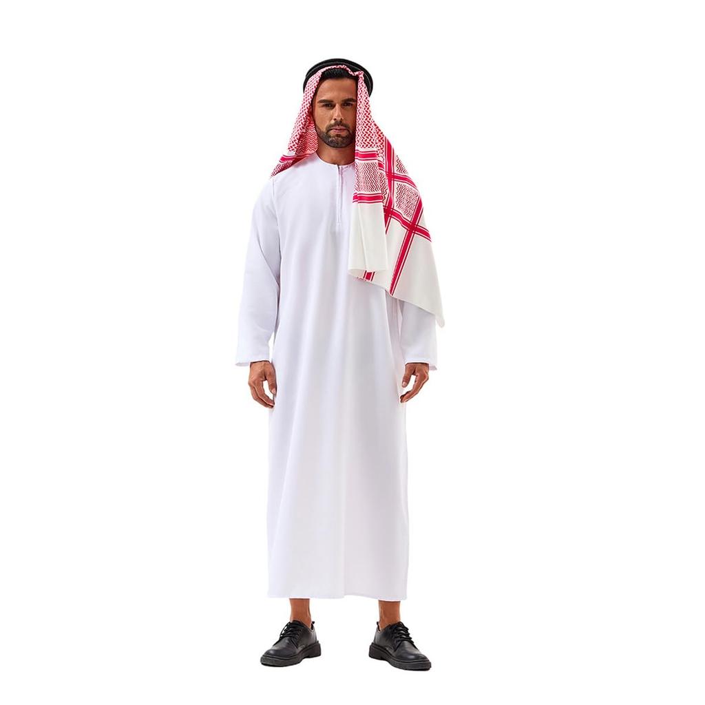 Martosa Arab Costume for Men, Oil Tycoon Costume, Billionaire King, Arab Clothing, Men's Arabic, Middle Eastern Ethnic Costume, Halloween Costume, Adu