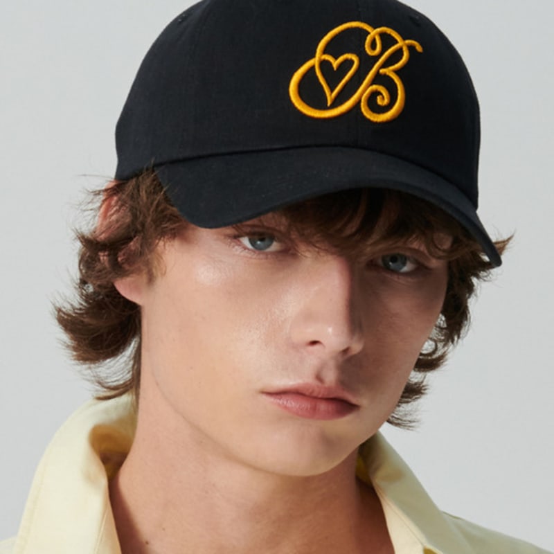 

beyondcloset new logo stitch 16-count washed cotton cap black FREE