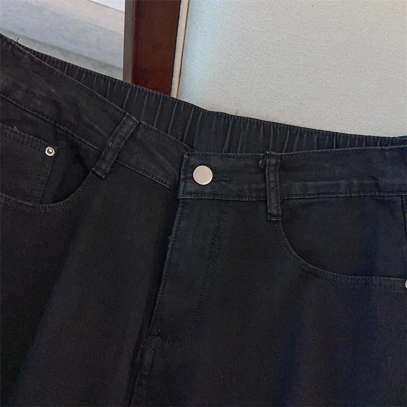 Plus Size Women's High Waist Flared Jeans - Slimming, Casual, Loose Fit, 200/300 Jin (3365)
