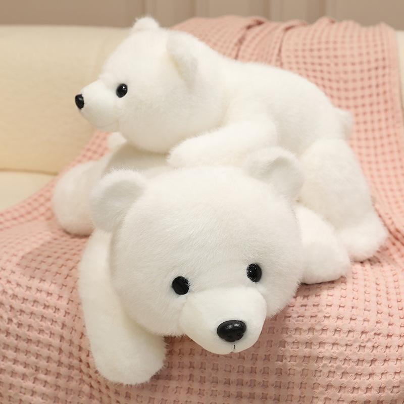 Cute Cute Polar Bear Plush Toy Snow White Bear Doll Sofa Doll Ornament Girl Companion Cloth