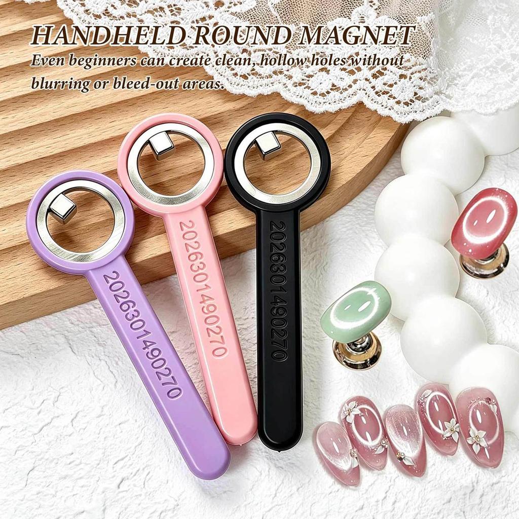 1PC Cat Eyes Nail Magnet Strong Power Ring Magnetic Tool With Handle For Cat Eyes Gel Polish DIY Nails Art Manicure Tools