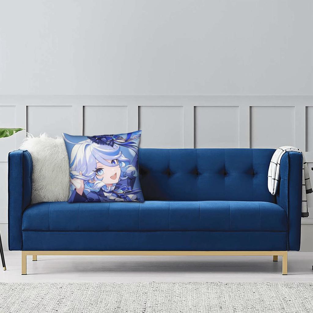 Furina Genshin Impact Game Pillowcase Printing Polyester Cushion Cover Decorations Throw Pillow Case Cover Home Dropshipping