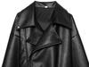 Autumn New European and American Style Lapel Lace-Up Commuter Leather Jacket