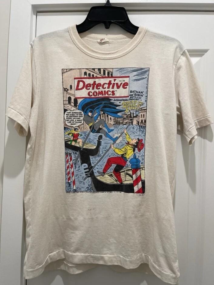 Vintage Comic Book Shirt 1980’s Detective Comics DC Batman Robin Shirt M