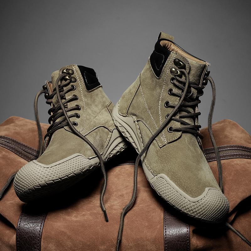 Heiß verkaufende Herren Outdoor-Wanderschuhe von hoher Qualität Winterwarme Plüsch High Top Schuhe Herren Sportschuhe Trendige Arbeitsstiefel