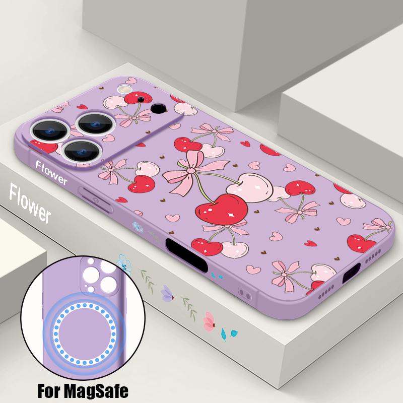 

Bowknots Pattern Case For iPhone 17 Pro Max iPhone 16 15 14 13 Pro Max Magnetic For Magsafe Soft Silicone Phone Back Cover iPhone 15 Pro Max
