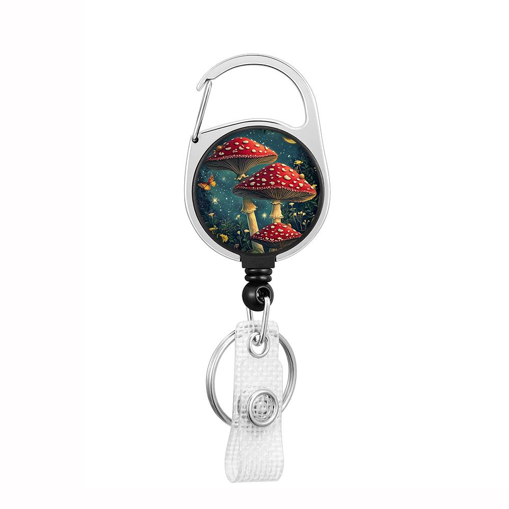 Plant Flowers Clip Lanyards ID Badge Holder Porta Credencial Lanyards Keychain Badge Reel Nurse Retractable Wholesale