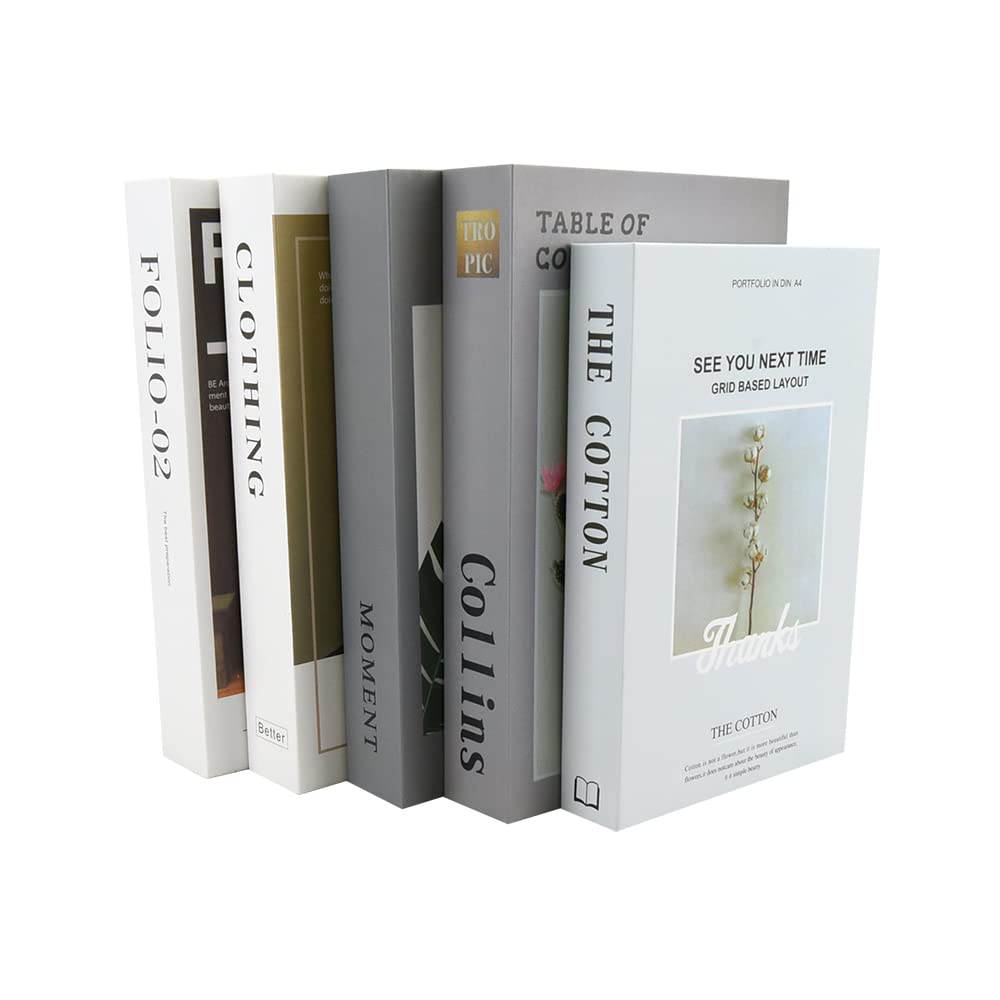 

Dummy Interior Books with Western for and Photo Set of 5 Books, Designs, Lightweight, Display, Exhibition, Decoration, Props, (Smart)