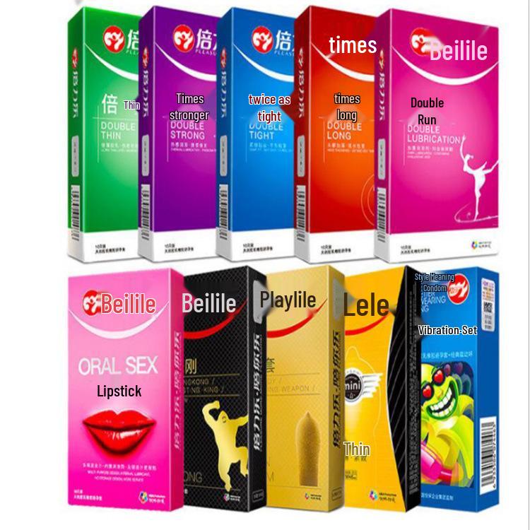 Bailile Prickly Silky Ribbed Condoms - Light & Thin 3D Texture for Adults