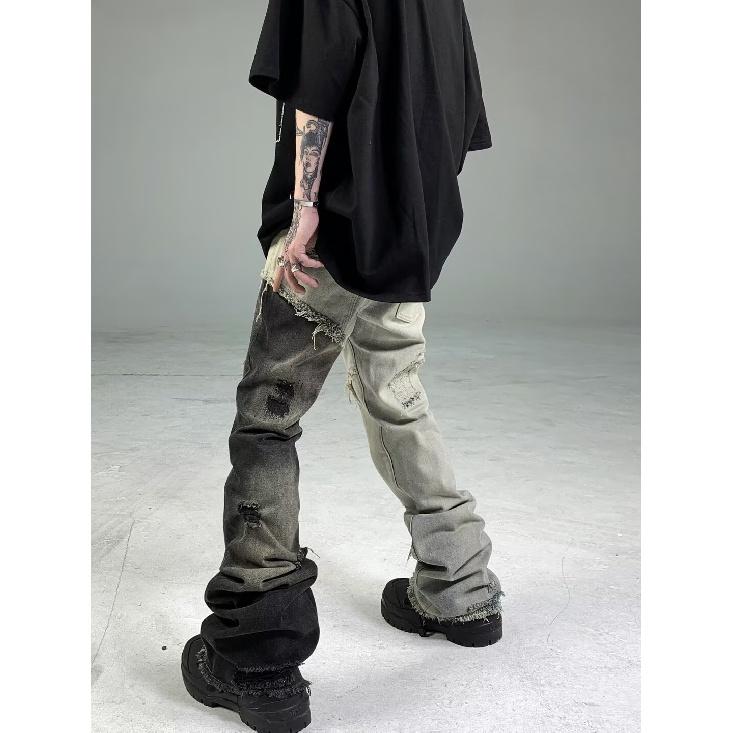 

Ретро джинсы мужские осенние новые стильные взрывные уличные хулиганские красивые повседневные брюки для подростков свободные прямые широкие мужские брюки 3XL синий