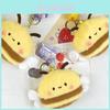Charming Bee Plush Coin Wallet Portable Adorable Keychain For Earphone And Change