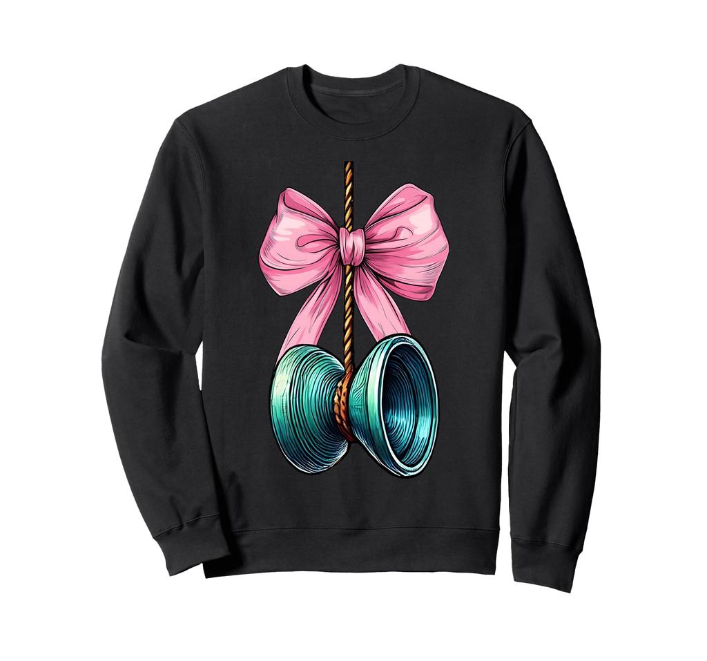 Coquette Bow Toy for Day Pink Mommy Sweatshirt Yo-Yo Girls, Mother's