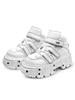 Pantofi sport din piele pentru bărbați, cu platformă întunecată, stil rock spaniol, punk, metal, muffin, 8 cm