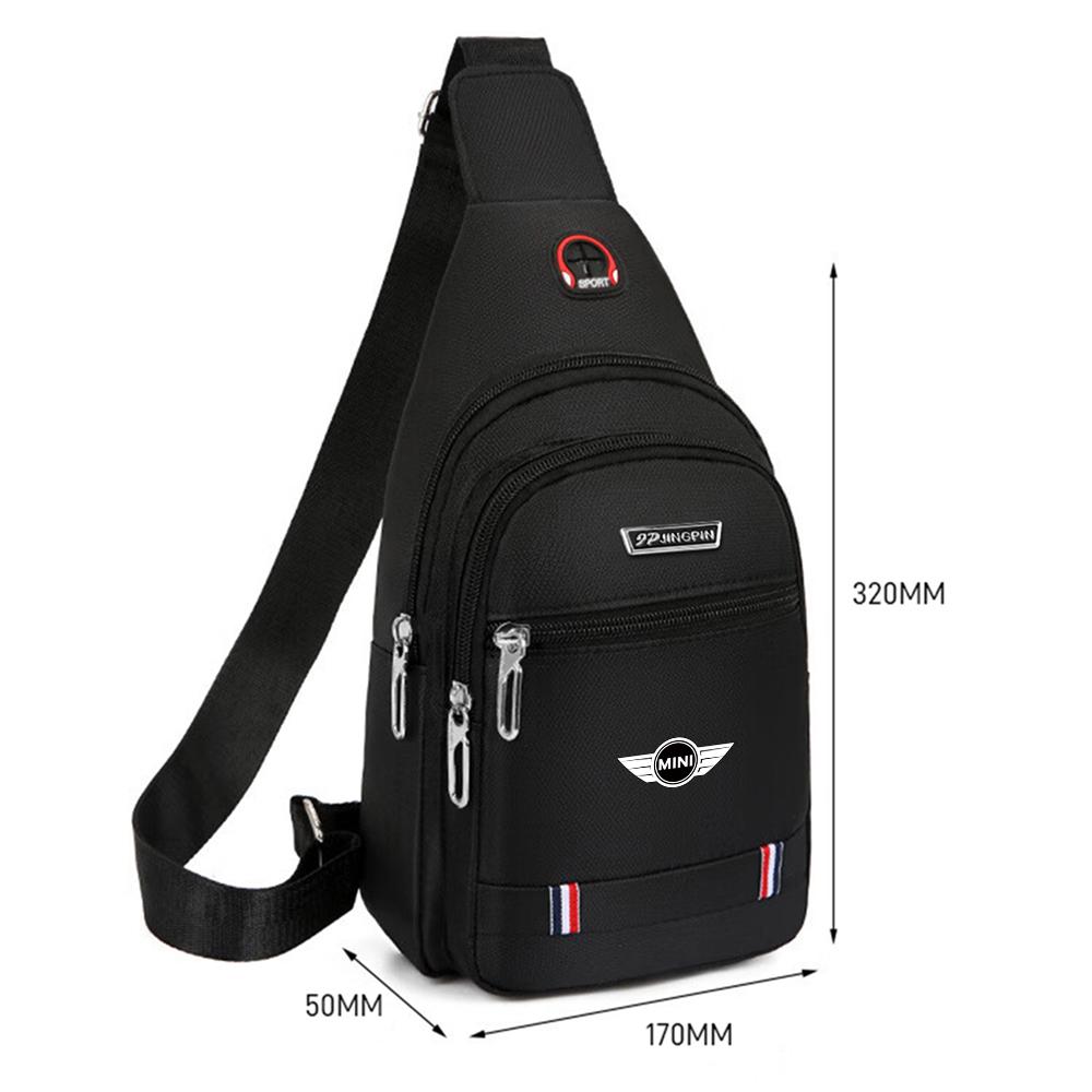 For Mini Cooper JCW WORKS R55 R56 F55 F56 R57 R58 R59 R60 Car Styling One-Shoulder Crossbody Bag Decoration Auto Accessories