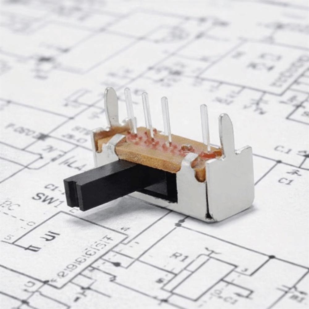 10pcs 0.5A SK13D07VG4 Slide Switches DC 50V Right Angle Slide Switches Control Panels
