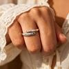 Unisex Inspirational Wrap Ring, I Am Enough I Am In It Simple Stainless Steel Finger Ring Daily Jewelry