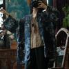 Johnature Women Vintage Print Floral Shirts Tops Print Floral Linen Blouses Spring Stand Long Sleeve Women Shirts