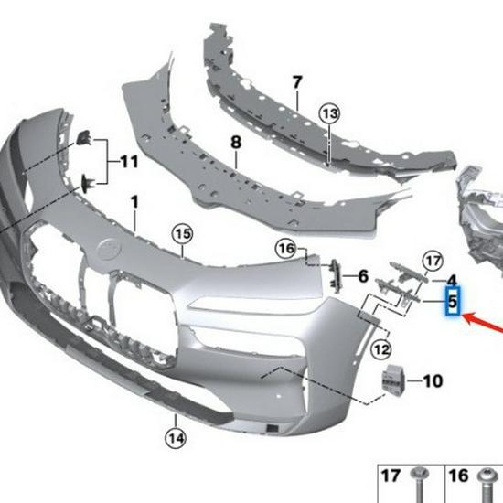 Bumper Bracket 51119464049/51119464050 for BMW 7 Series G70 Front