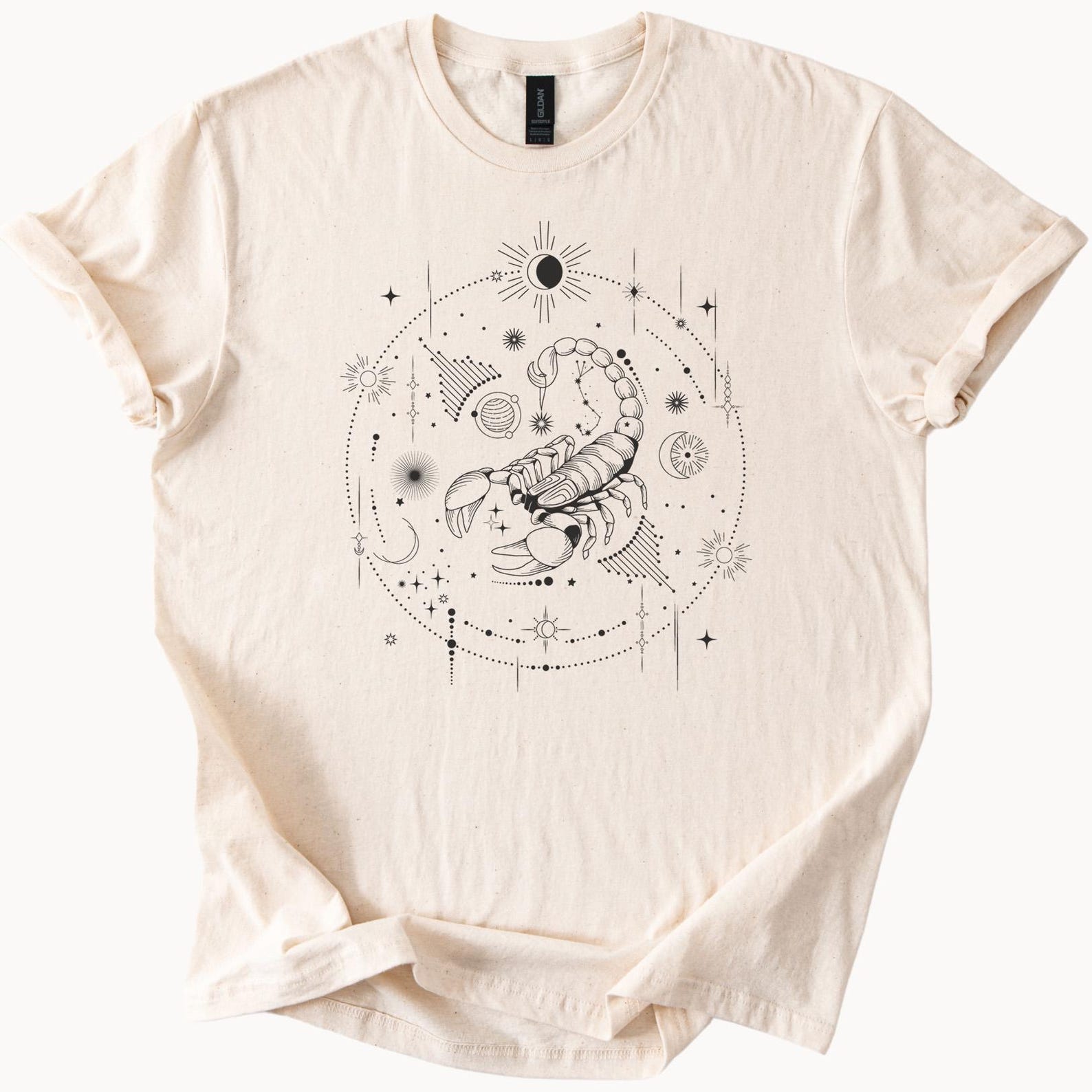 Scorpio Zodiac Graphic T Shirt Celestial Scorpion Illustration Astrology Constellation Tee Star Sign Horoscope Cosmic Shirt Gift 100
