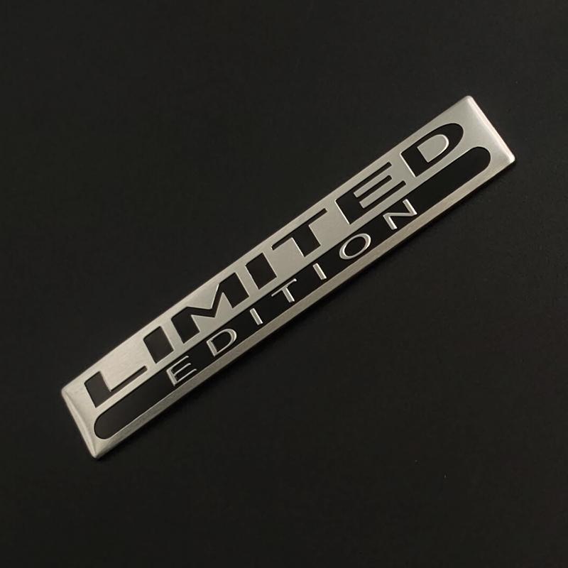 3D Metal Aluminium Silver Black Logo LIMITED EDITION Emblem Car Fender Badge Trunk Decal LIMITED EDITION Stikcer Accessories