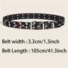 Punk Accessories Denim Girdle Hip Hop Y2k Star Hollowed Pin Buckle Waistband for Men Women Belt