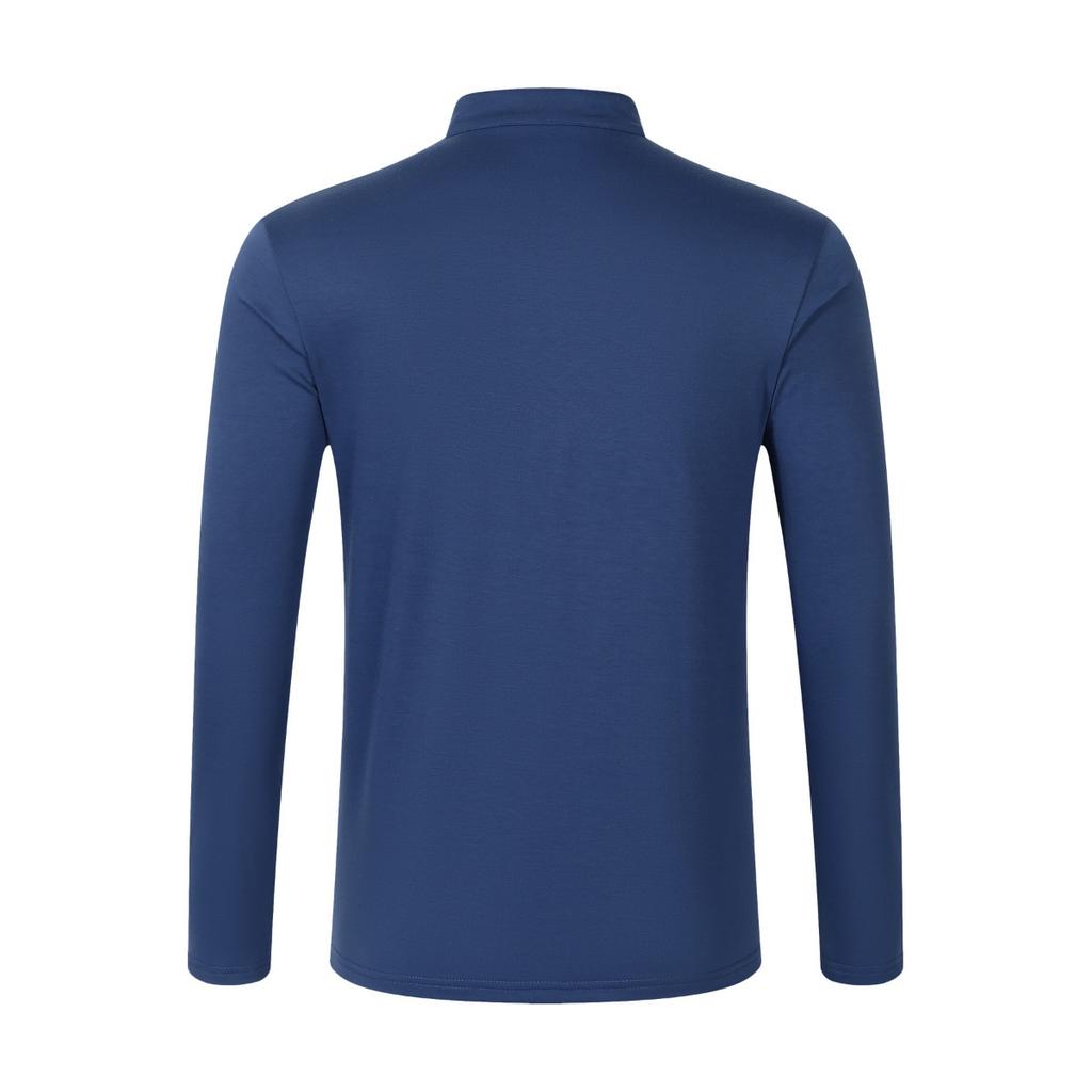 Pánská jarní a podzimní pánská košile se stojáčkem, ležérní sportovní košile s dlouhým rukávem Henley