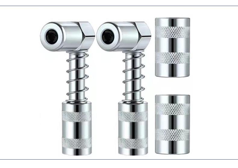 12-Piece Lubricating Grease Gun Accessory Set: Nipples, Injectors, & Greasing Tools