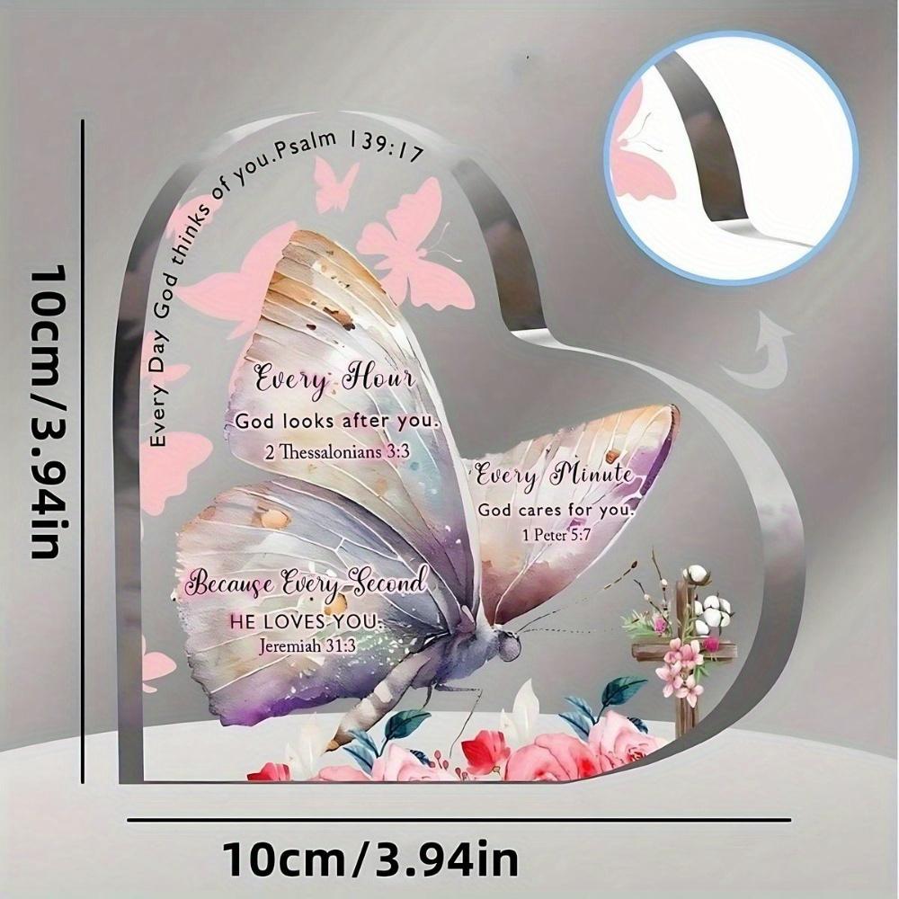 Christliche Schrift Herz - Inspirierendes Bibelvers Geschenk für Frauen & Freunde