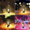 LED Kabellose Weinflaschenlampe 3 Beleuchtungsmodi Tragbar Touch Tischlampe Kabellose LED Schreibtischlampe Kreative Ambiente Nachtlampe (Schwarz-Weiss)