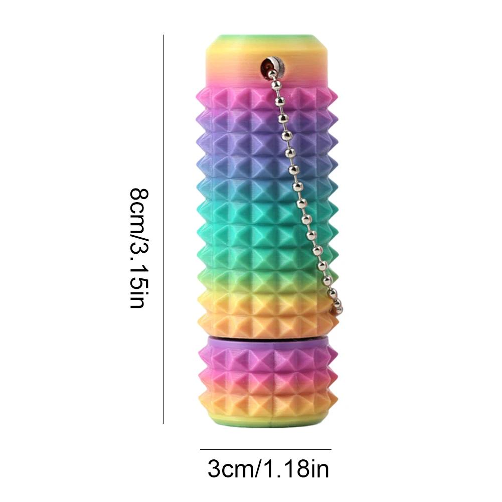 3D Printed Little Spiky Sensory Roller Toys Stress Relief Spiky Stim Tactile Keychain Mini Grippie Fidget Toys Keychain Pendant