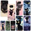 Anime Cute Black Cat Meow Phone Case For Xiaomi Poco X7 X6 X5 M7 M8 Pro F7 Ultra Redmi 15C 15 13C 13 12C 12 10 10C 10A Art Funda