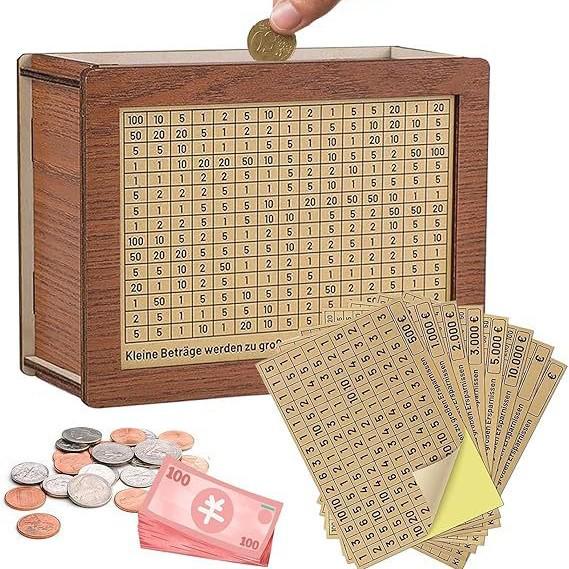 Wooden Counter Piggy Bank: Cross-Border Spot Money Box