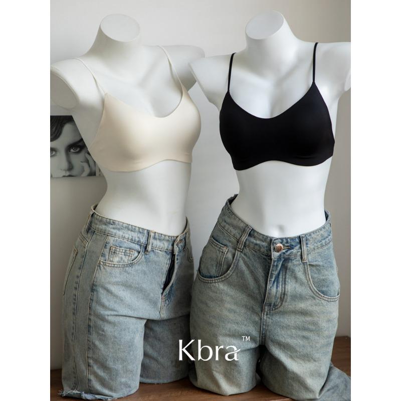 Invisible Seamless Cross Back Push Up Wireless Thin Cup Bra With Thin Shoulder Straps
