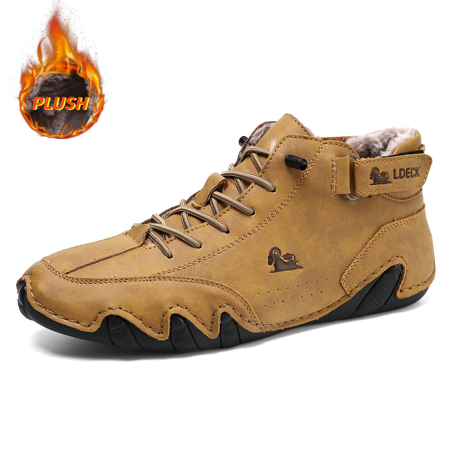 

Зимние бархатные ботинки Мартина большого размера, мужские термохлопковые ботинки с высоким верхом, мужская спортивная и повседневная обувь 50