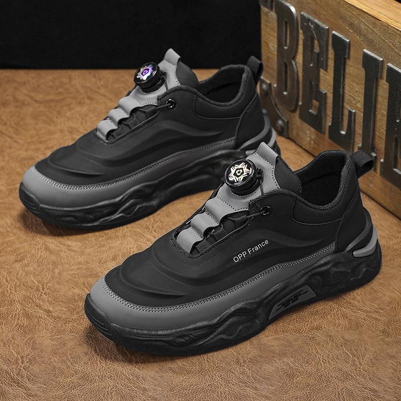 Sneakers men's new trendy fashion versatile rotating button casual shoes platform color matching dad shoes trendy shoes men