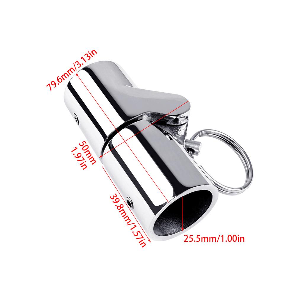 Smooth Surfaces Polished Pipe Connector 180 Degree Foldable Pipe Joint Simple Installs for Foldable Awnings & Bimini Top