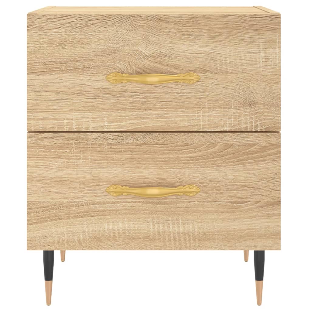 Nightstands (2 pcs) Sonoma Oak Finish 40 x 35 x 47.5 cm Engineered Wood