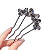 Metal Hair Stick Pearl Hairpins Simple U-shaped Hair Fork Clip  Women