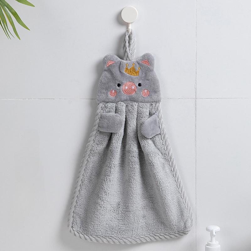 

1 шт. Полотенце для рук из кораллового бархата, кухонные полотенца и бытовые полотенца для ванной, кухни и столовой 1 pc серый