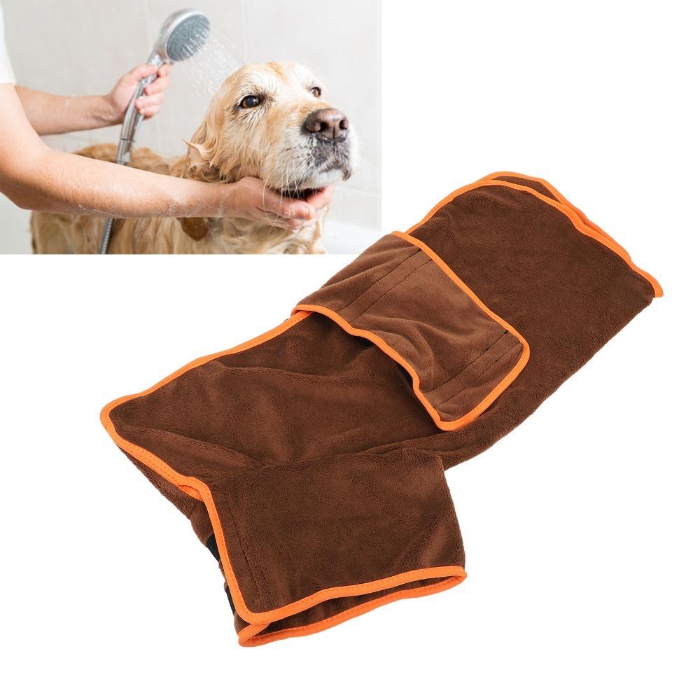 Super Absorbent Dog Bathrobe Towel Soft Thick Dog Towel Wrap Durable Super Absorbent Robe Swimming S