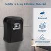 Wall Mounted Portable 4 Digit Waterproof Outdoor Key Hide Combination Password Key Lock Box for Garages Warehouses Houses