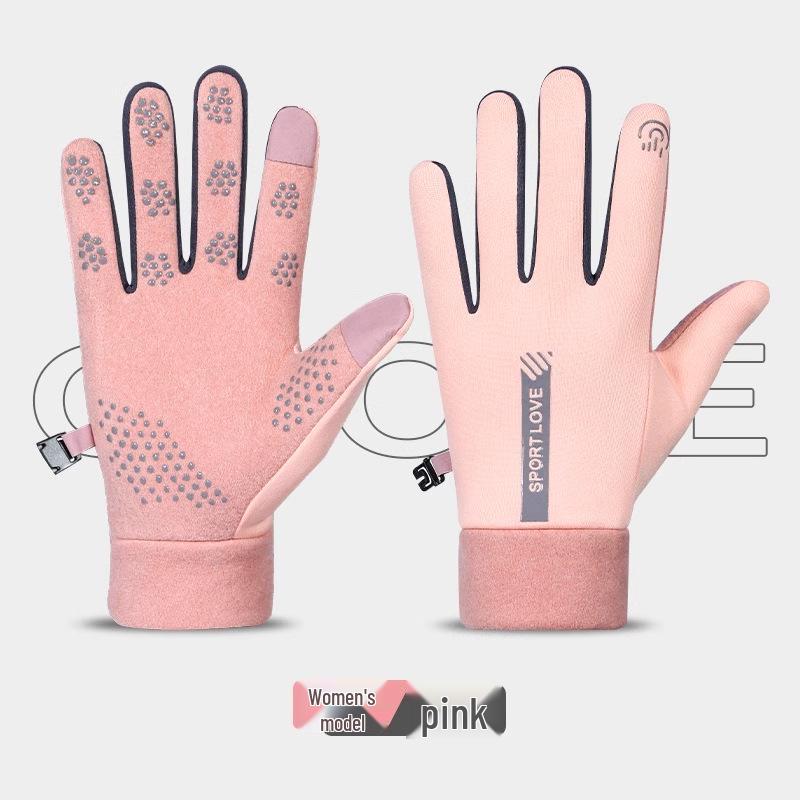 Winter Windproof Waterproof Touchscreen Cycling Gloves for Men & Women - Plus Velvet Warm for Outdoor Sports & Driving